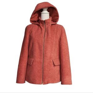 L.L. Bean Women's Wool Blend Coat with Hood Size L